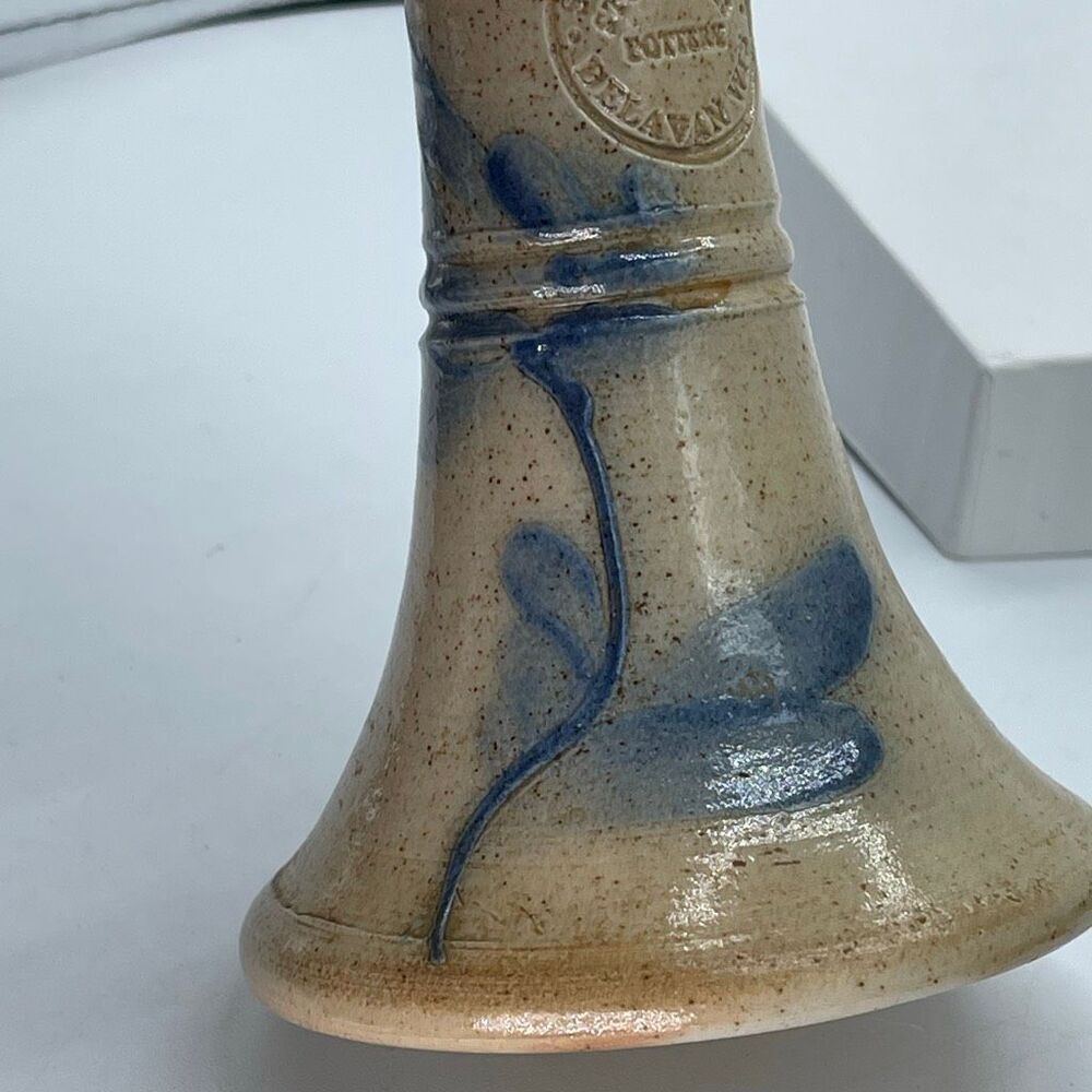 Vintage Shadow Lawn salt glazed pottery Delavan Wis. Bud vase candle stick holde - Picture 2 of 7